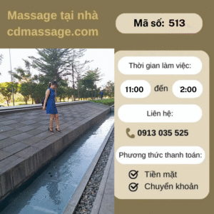 MÃ SỐ KTV 513: MASSAGE TẠI NHÀ TP.HCM 11H-2H
