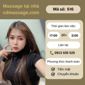 MÃ SỐ KTV 516: MASSAGE TẠI NHÀ TP.HCM 17h-2h