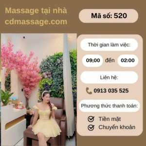 MÃ SỐ KTV 520 : MASSAGE TẠI NHÀ TP.HCM 9h-2h