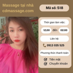 MÃ SỐ KTV 518: MASSAGE TẠI NHÀ TP.HCM 12H-2H