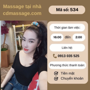 MÃ SỐ KTV 534 : MASSAGE TẠI NHÀ 16h-2h