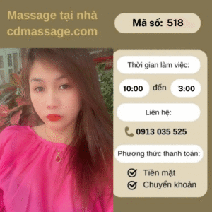 MÃ SỐ KTV 518: MASSAGE TẠI NHÀ TP.HCM 18H-3H