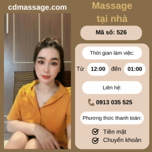 MÃ SỐ KTV 526 : MASSAGE TẠI NHÀ 12h-1h