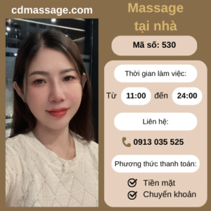MÃ SỐ KTV 530 : MASSAGE TẠI NHÀ 11H-0h