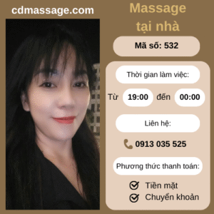 MÃ SỐ KTV 532 : MASSAGE TẠI NHÀ 19h-0h