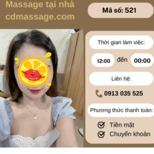 MÃ SỐ KTV 521 : MASSAGE TẠI NHÀ TP.HCM 12H-00H