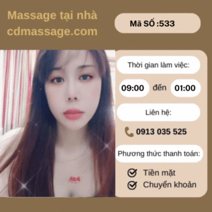 MÃ SỐ KTV 533: MASSAGE TẠI NHÀ TP.HCM 9h-1h