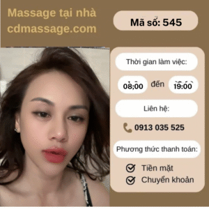 MÃ SỐ KTV 545: MASSAGE TẠI NHÀ TP.HCM 8H-19H