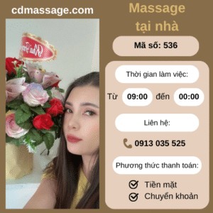 MÃ SỐ KTV 536: MASSAGE TẠI NHÀ TP.HCM 9h-0h