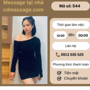 MÃ SỐ KTV 544: MASSAGE TẠI NHÀ TP.HCM 12H-00H