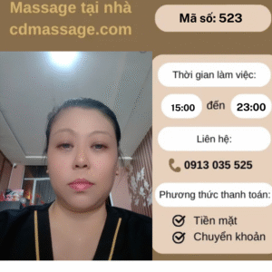 MÃ SỐ KTV 523: MASSAGE TẠI NHÀ TP.HCM 15H-23H