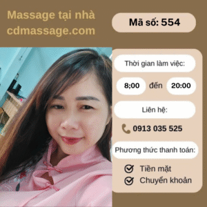 MÃ SỐ KTV 554: MASSAGE TẠI NHÀ TP.HCM 8h-20h