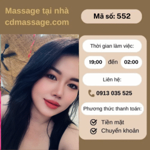 MÃ SỐ KTV 552: MASSAGE TẠI NHÀ TP.HCM 19h-2h