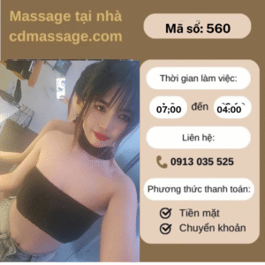 MÃ SỐ KTV 560 : MASSAGE TẠI NHÀ TP.HCM 7h-4h